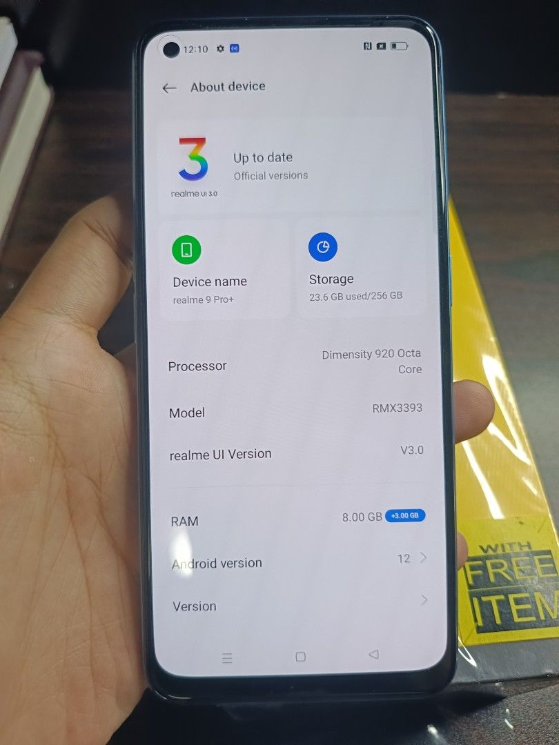 Realme 9 Pro+ BRAND NEW (Category: Realme) located in Meycauayan. Submitted by xilenft (Listing ID 1445025548, Image 3). Description: Before : ₱23,990 Now : ₱15,999 ✅ Rush Sale! Aurora Green Color -Brand New -Complete -First Own -Untouched .