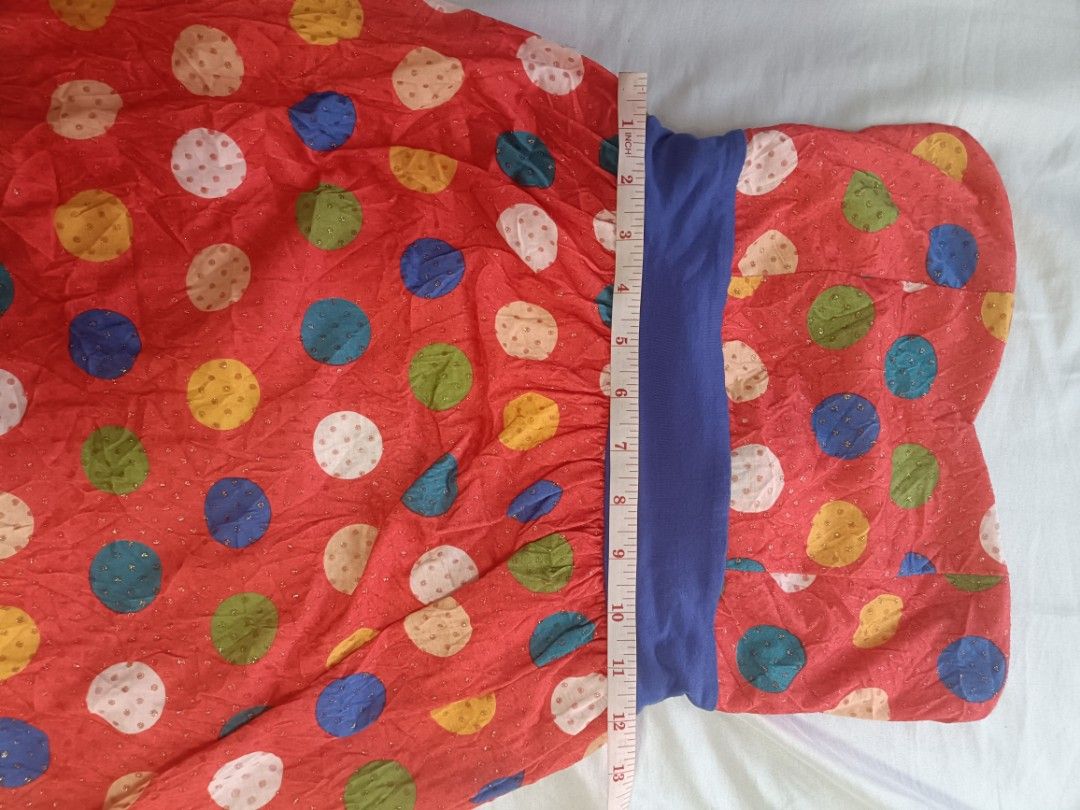 Red Polka Dot Strapless Dress with Blue Sash (Category: Babies & Kids Fashion) located in Quezon City. Submitted by qcard13 (Listing ID 1444871855, Image 3). Description: - Adorable strapless dress - Red base with colorful polka dots - Features a cute blue sash tied at the front - bubble type of skirt - Comfortable smocked bust - Flowy and fun skirt - Approximately 26 inches in length (bust to hem) - Ideal for summer parties and casual wear -may 