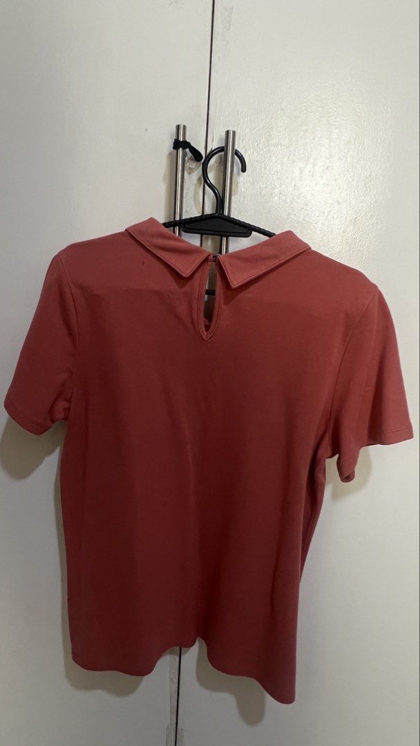 Regatta Hot Pink Collared Short Sleeve Top (Category: Blouses) located in Paranaque City. Submitted by _kodzvken (Listing ID 1444943766, Image 2). Description: RFS: Decluttering.