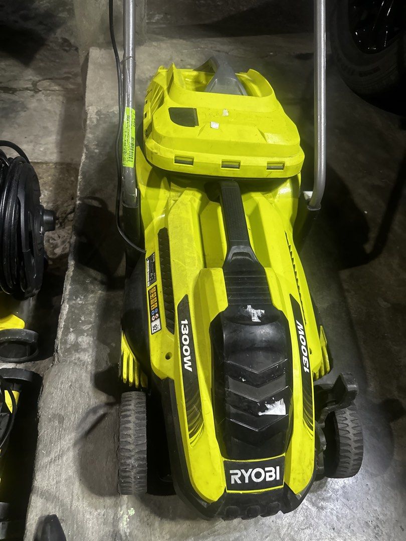 Ryobi 1300W Electric Lawn Mower (Category: Industrial Equipment) located in Apalit. Submitted by aclyd (Listing ID 1444991165, Image 2). Description: - Ryobi Electric Lawn Mower - Powerful 1300W motor - Corded electric for consistent power - Ideal for small to medium-sized lawns - Lightweight and easy to maneuver - In excellent working condition - Ready for a new home.