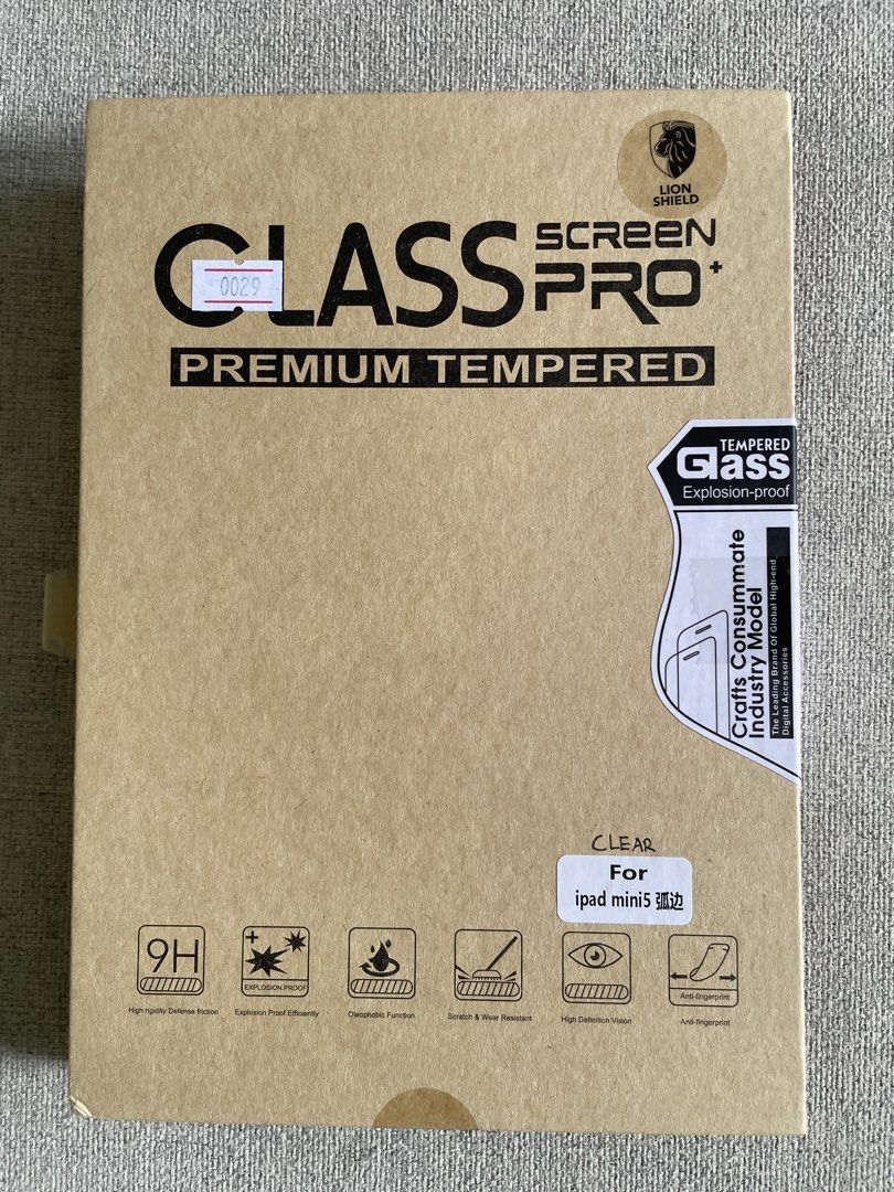 Screen protector (Category: Cases & Sleeves) located in Singapore. Submitted by klewis (Listing ID 1444916754, Image 1). Description: - CLASS PRO+ Premium Tempered Glass Screen Protector - Specifically for iPad mini 5 - Explosion-proof design - 9H hardness for superior scratch resistance - Crystal clear for optimal viewing - Provides excellent device protection I have 3 of them, you can take all 3.