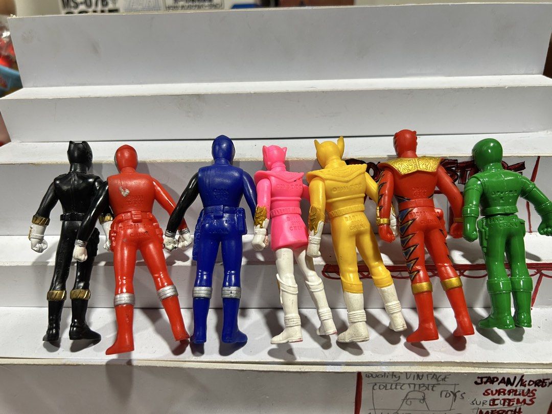 sentai power rangers take all (Category: Action & Battle Toys) located in Caloocan City. Submitted by rovynstore30 (Listing ID 1444868815, Image 2). Description: power rangers bundle take all 7 pcs. 390 pesos only! authentic with markings as is what you see is what you get soft vinyl mod: lalamove or shoppe checkout payment via gcash 1st to pay #sentai #ultraman #rovynstore #ultramancollectibles #ultramanjapan.