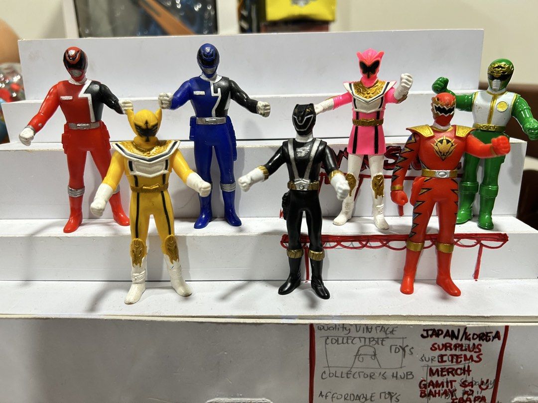 sentai power rangers take all (Category: Action & Battle Toys) located in Caloocan City. Submitted by rovynstore30 (Listing ID 1444868815, Image 1). Description: power rangers bundle take all 7 pcs. 390 pesos only! authentic with markings as is what you see is what you get soft vinyl mod: lalamove or shoppe checkout payment via gcash 1st to pay #sentai #ultraman #rovynstore #ultramancollectibles #ultramanjapan.