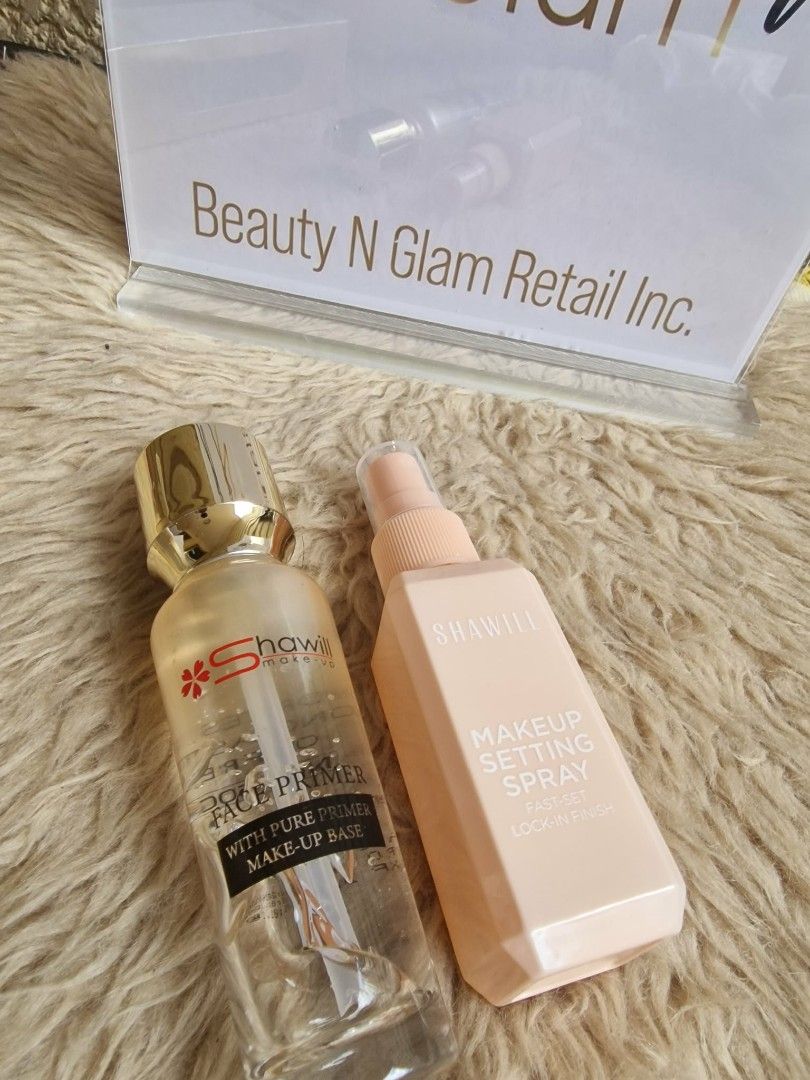 Shawill Primer& Setting Spray (Category: Makeup) located in Quezon City. Submitted by floreskari78555 (Listing ID 1444949458, Image 1). Description: The perfect base meets the ultimate hold. 🤍 Get your Shawill Primer and Setting Spray duo to keep your makeup fresh from morning to night! ​✨ ON HAND 🛍️ BUY NOW 🛵 Same Day Delivery.