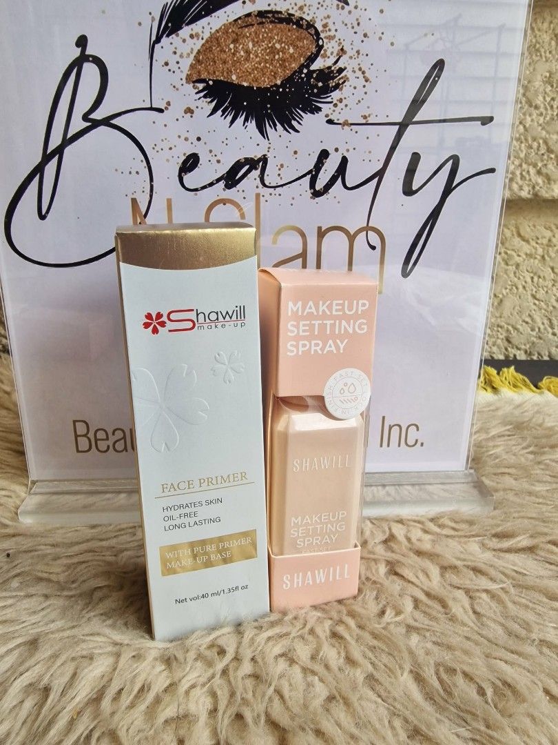 Shawill Primer& Setting Spray (Category: Makeup) located in Quezon City. Submitted by floreskari78555 (Listing ID 1444949458, Image 2). Description: The perfect base meets the ultimate hold. 🤍 Get your Shawill Primer and Setting Spray duo to keep your makeup fresh from morning to night! ​✨ ON HAND 🛍️ BUY NOW 🛵 Same Day Delivery.