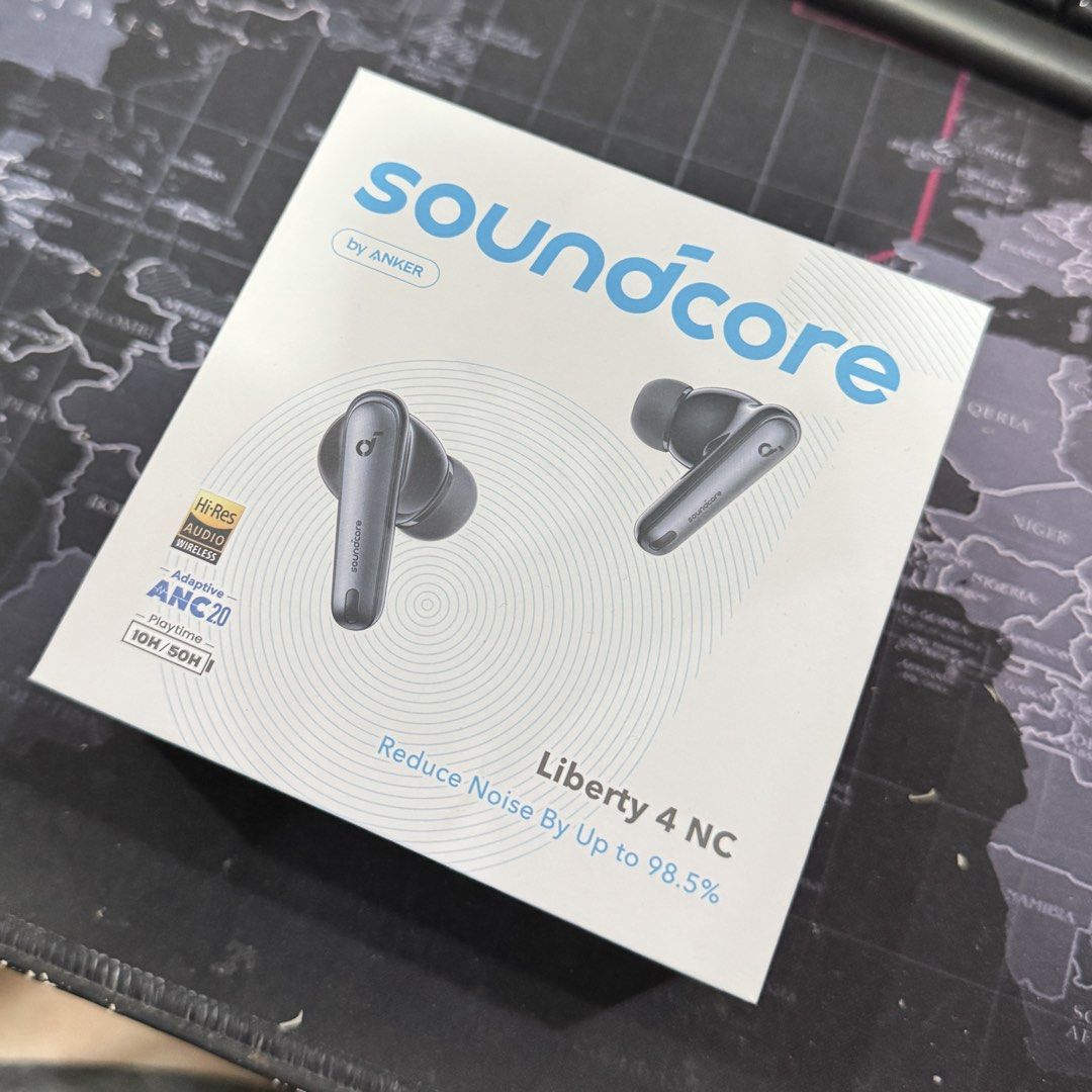 Soundcore Liberty 4 NC by Anker Wireless Earbuds (Category: Earphones) located in Lapu-Lapu City. Submitted by richmondco25 (Listing ID 1445001464, Image 1). Description: Slightly used RFS: upgraded to Airpods 3 Pro Item details: - Soundcore Liberty 4 NC Earbuds by Anker - Adaptive ANC 2.0: Blocks up to 98.5% of noise - -Res Audio Wireless for superior sound - Extended Playtime: 10 hours (earbuds) + 50 hours (with charging case) - Experience amaz
