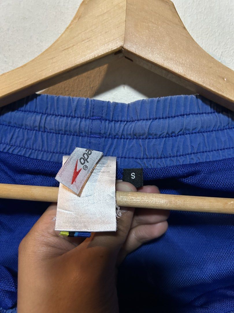 Speedo Blue Swim Shorts Size S (Category: Swim Trunks & Board Shorts) located in Manila. Submitted by popluxeph_ (Listing ID 1444877237, Image 3). Description: - Blue Speedo swim shorts - Elastic waistband with drawstring - Back pocket with button closure - Embroidered Speedo logo on left leg - Ideal for swimming and lounging.