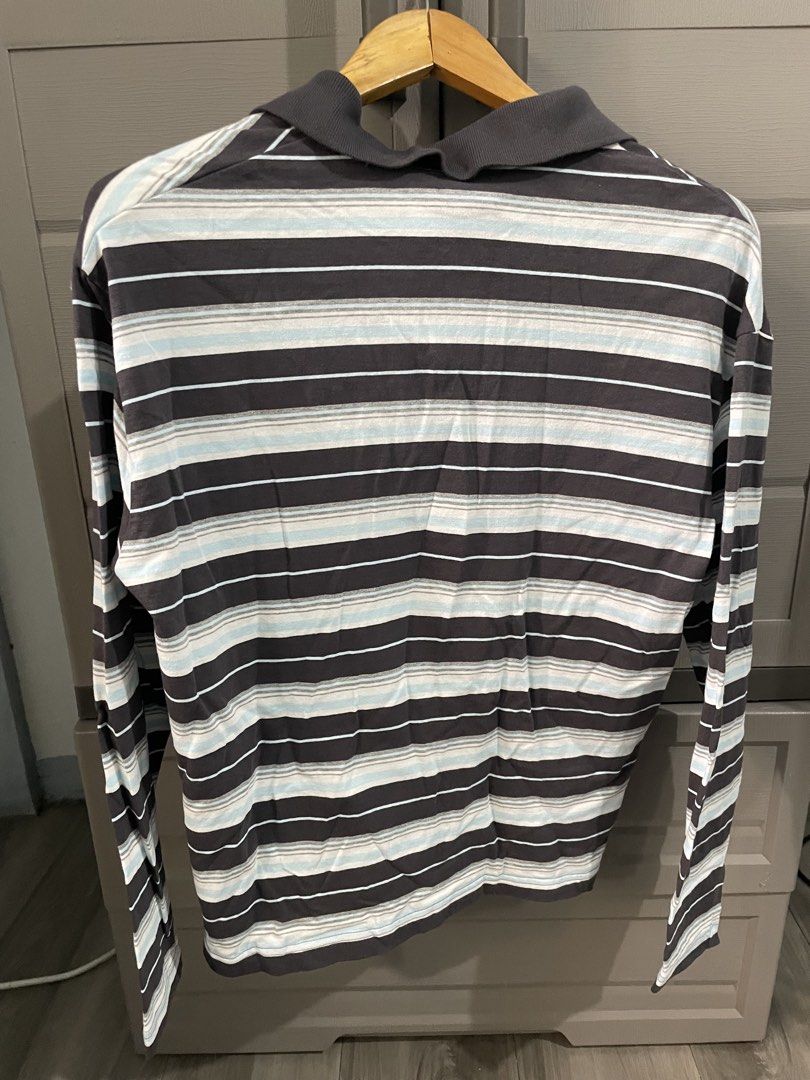 Stripe longsleeve (Category: Tshirts & Polo Shirts ) located in Manila. Submitted by _jerome (Listing ID 1444933428, Image 2). Description: Ecinos (s-m) Length: 23 Width: 20.5 Sleeve Length: 22 Has stains lang .