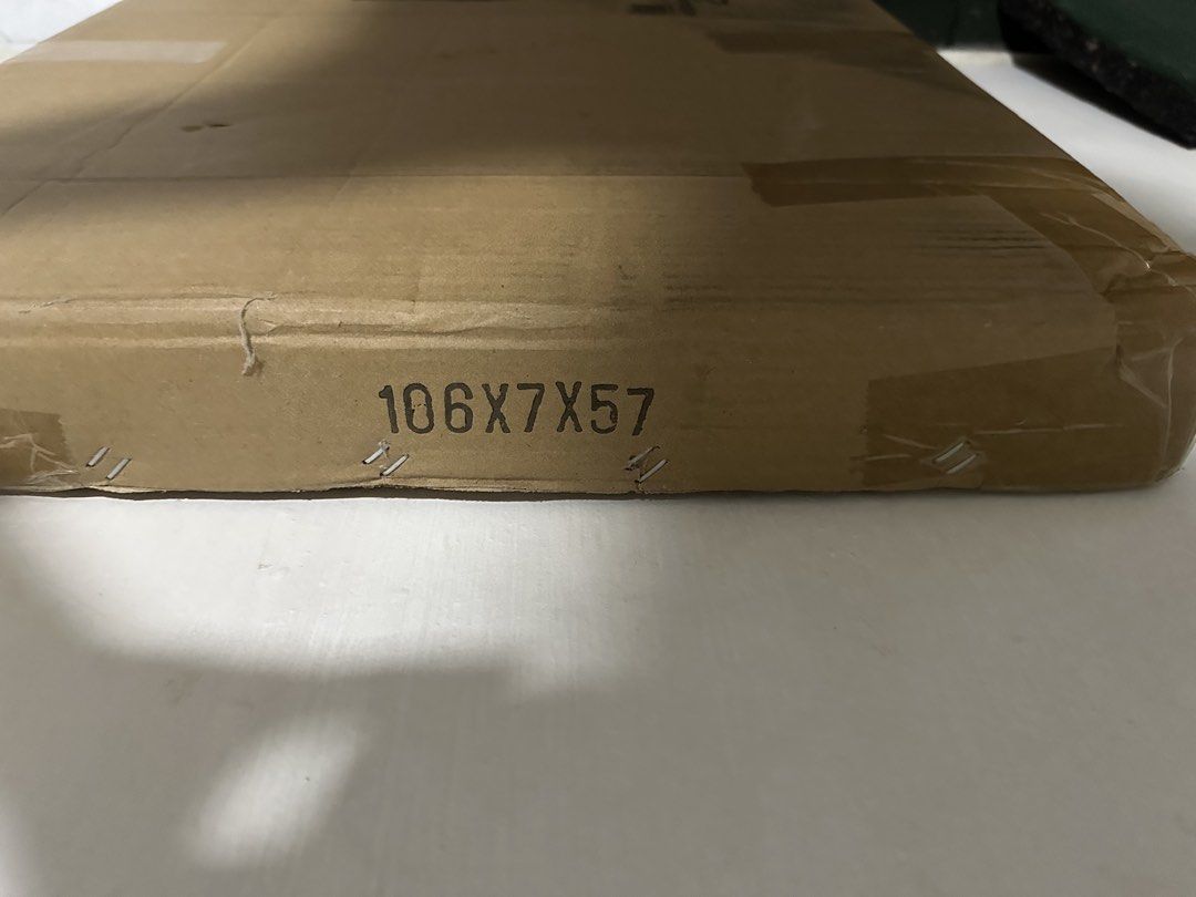 Table Top (Category: Tables & Sets) located in Singapore. Submitted by mapeejing (Listing ID 1444997019, Image 1). Description: - table top - Dimensions: 106x57 - Taped shut - seller send me an extra table top by mistake. Too lazy to open. Not planning to open either. So don’t ask what colour or materials. Treat it as a blind box. - passing it on as i need to relocate next week..