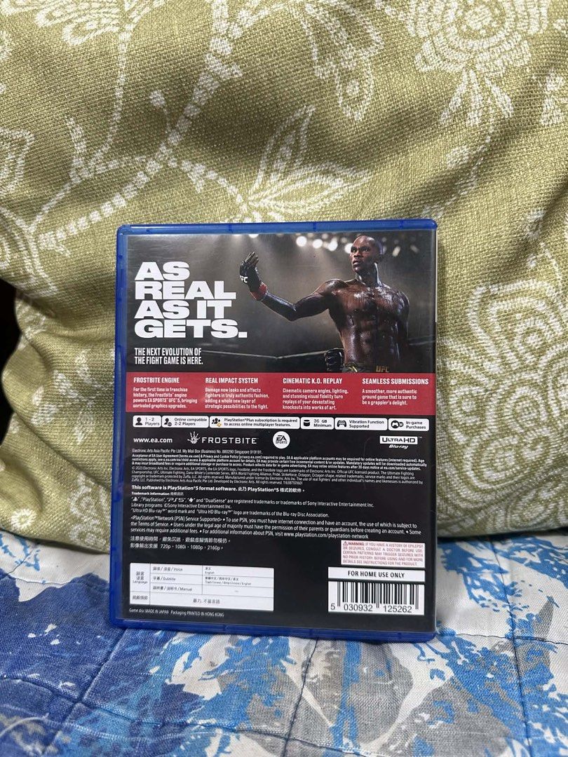 UFC 5 for Playstation 5 (Category: PlayStation) located in Manila. Submitted by defnot.u (Listing ID 1445028325, Image 2). Description: 🎮 UFC 5 (PS5) – Used but in Good Condition 🎮 💰 Price: ₱1,200 📍 Location: Western Bicutan, Taguig City Selling my UFC 5 for PS5. ✅ Original PS5 game disc ✅ Good working condition ✅ No issues, ready to play ✅ Complete case included Perfect for MMA and UFC fans looking for a great deal! 📩 Message me if interest