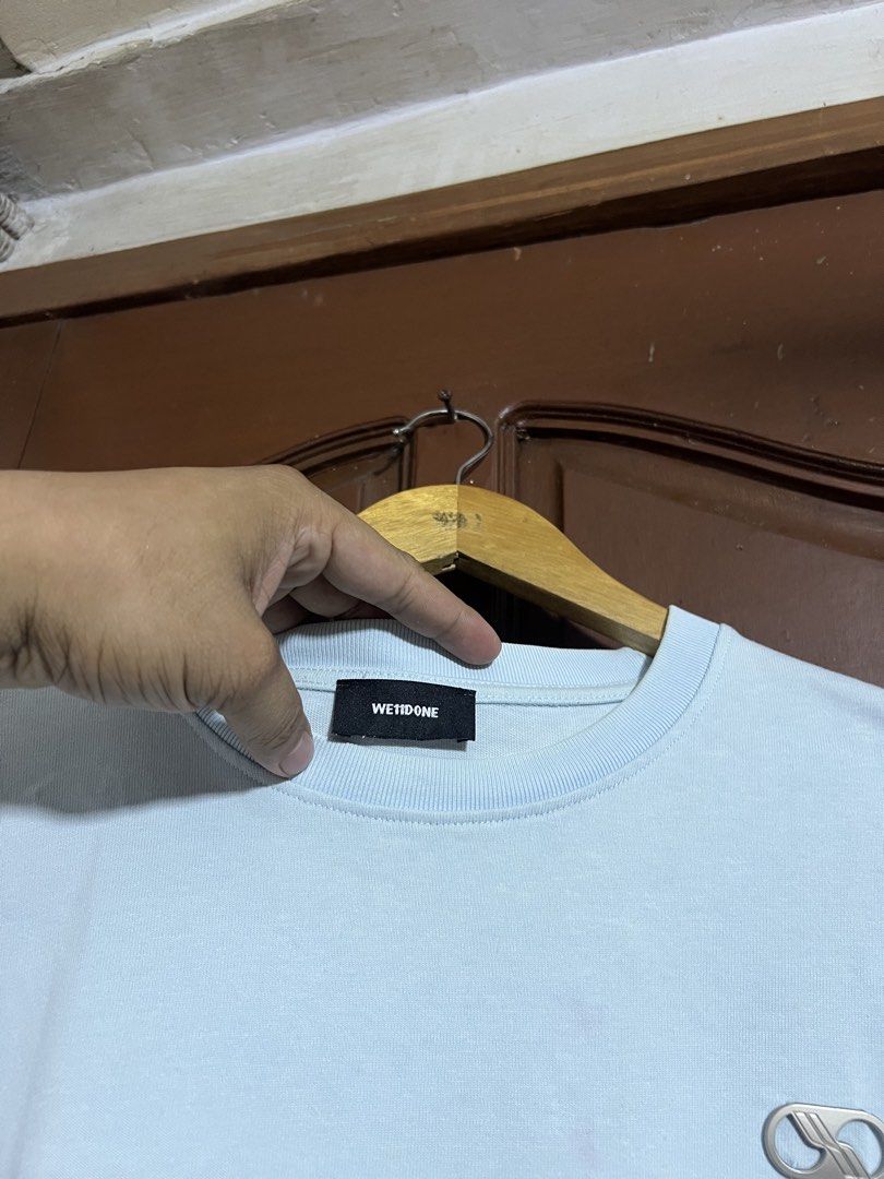 Welldone Sky Blue Embosed Design Shirt (Category: Tshirts & Polo Shirts ) located in Manila. Submitted by thriftpoint99 (Listing ID 1444933626, Image 3). Description: 23x28 Issue pink stain Excellent condition.