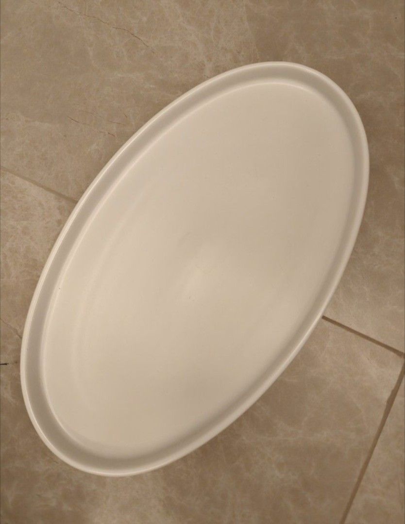 White Ceramic Dinnerware - Plates, Bowls, Oval Platter
