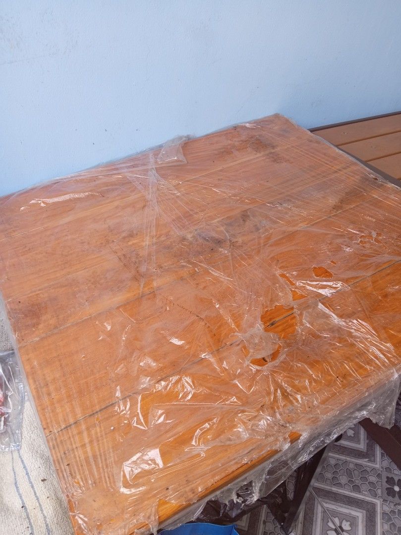 Wooden Table with Metal Legs (Category: Tables & Sets) located in Manila. Submitted by akiramae16 (Listing ID 1444911194, Image 1). Description: FOR SALE‼️ WOODEN TABLE SPACE SAVER LAST NA PO YAN BRAND NEW EXTRA TABLE NA STOCK LANG NEVER BEEN USED PLASTIC LANG PO YUNG MADUMI DYAN SEE SAMPLE PIC SA ACTUAL TABLE PM ME PO 📩 📌 LAS PIÑAS.