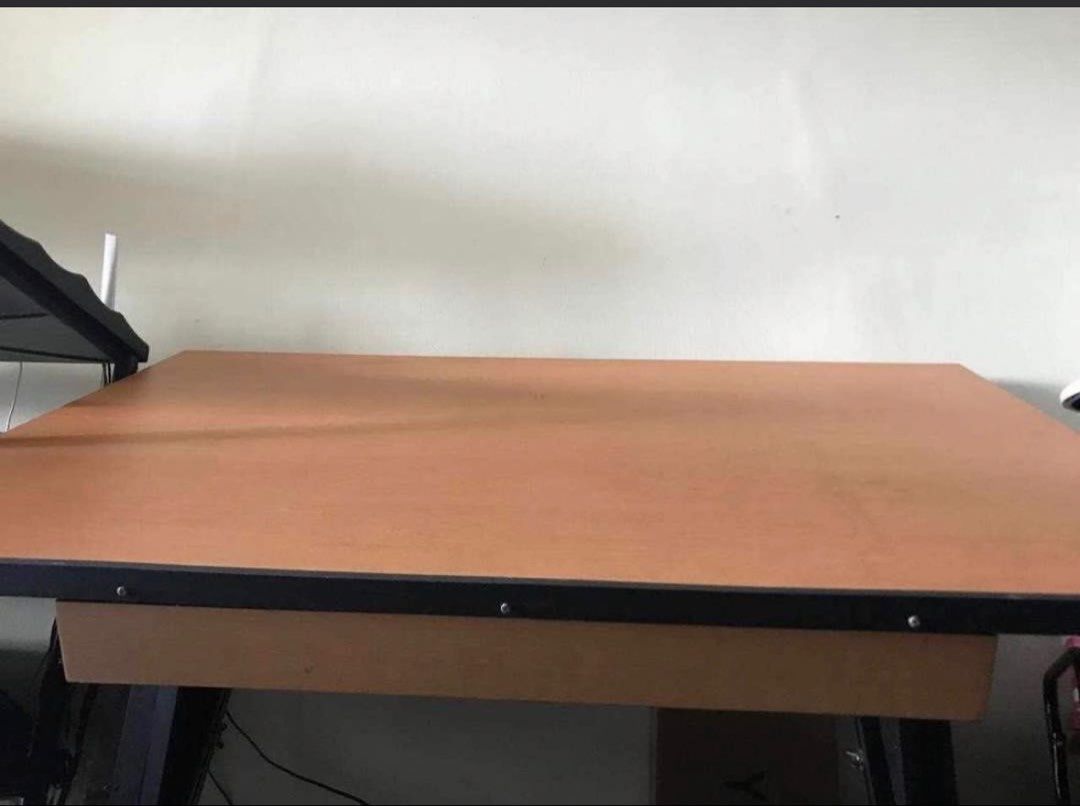 47.5” x 36” Adjustable Drafting Table with Drawer and Accessories (Category: Tables & Sets) located in San Juan City. Submitted by mofusand_ (Listing ID 1445044622, Image 3). Description: - Adjustable wooden drafting table - Built-in drawer for storage - Ideal for art and design projects - Ready for a new home!.