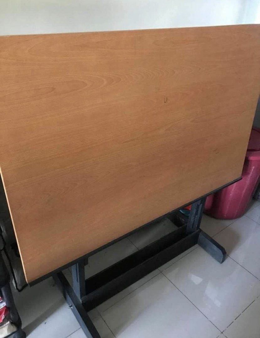 47.5” x 36” Adjustable Drafting Table with Drawer and Accessories (Category: Tables & Sets) located in San Juan City. Submitted by mofusand_ (Listing ID 1445044622, Image 2). Description: - Adjustable wooden drafting table - Built-in drawer for storage - Ideal for art and design projects - Ready for a new home!.