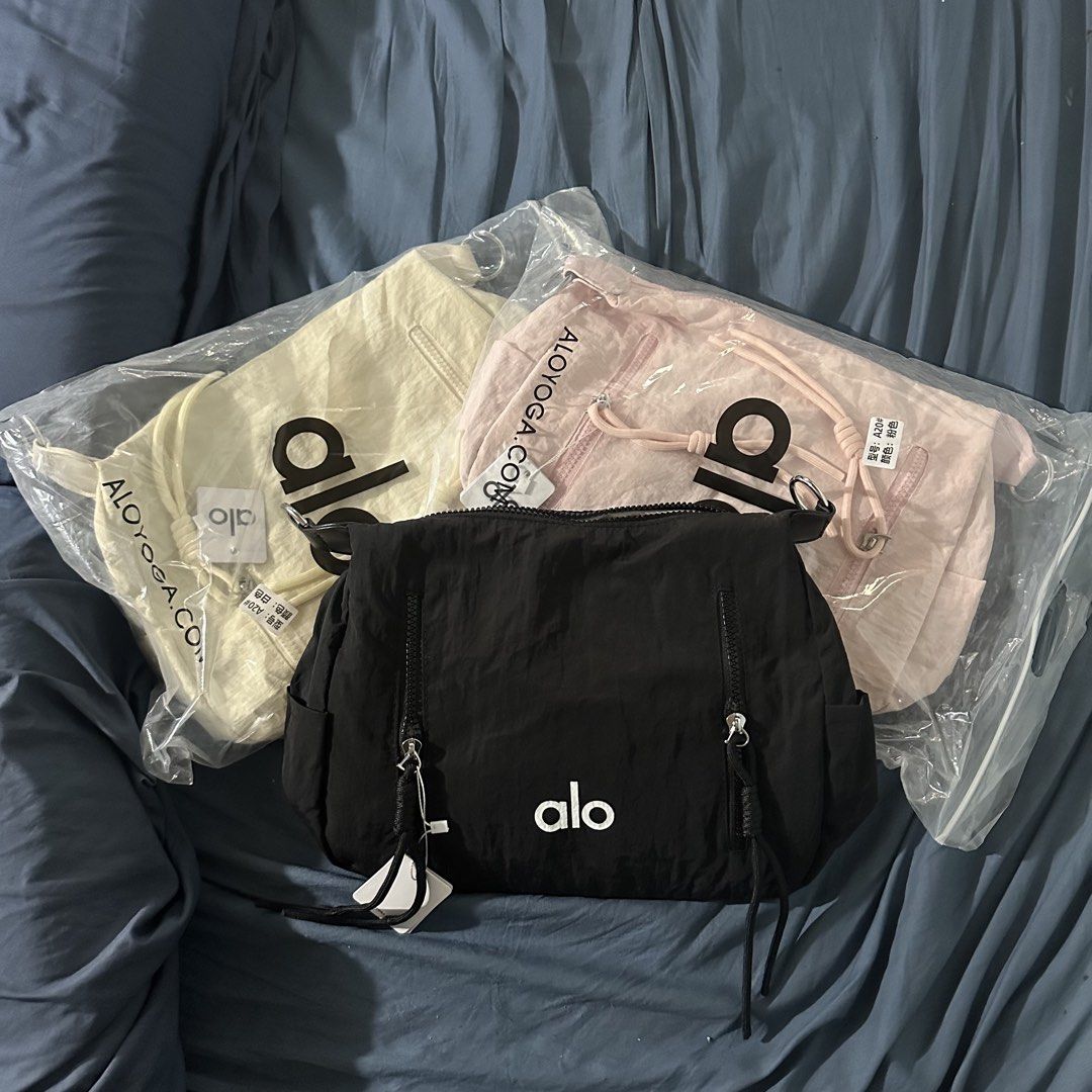 Alo Small Tote Bag (Category: Cross-body Bags) located in Davao. Submitted by aki312.0704 (Listing ID 1445179164, Image 1). Description: BNew: Black, Beige, and Pink still available Multiple zippers and compartments 11in x 10in Location: Davao DM for questions.