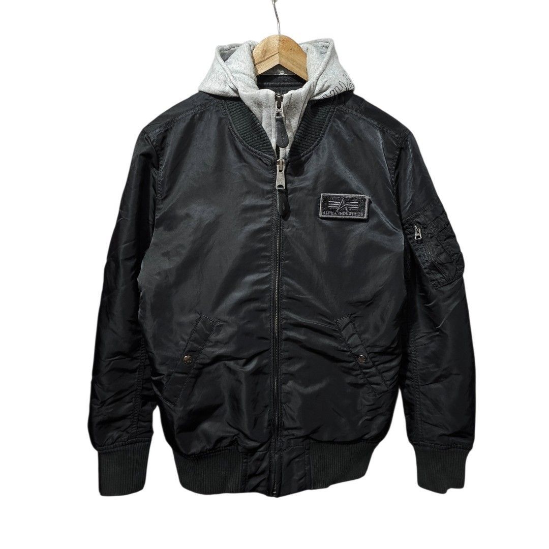 Alpha Industries MA-1 D-Tec Hood Flight Bomber Jacket Black (Category: Coats, Jackets and Outerwear) located in Las Pinas. Submitted by noblethreads (Listing ID 1445170833, Image 1). Description: Alpha Industries MA-1 D-Tec Hood Flight Bomber Jacket Black Size: Best fit Medium (XS on tag) Dimensions: 21W x 27L 1,750+sf.
