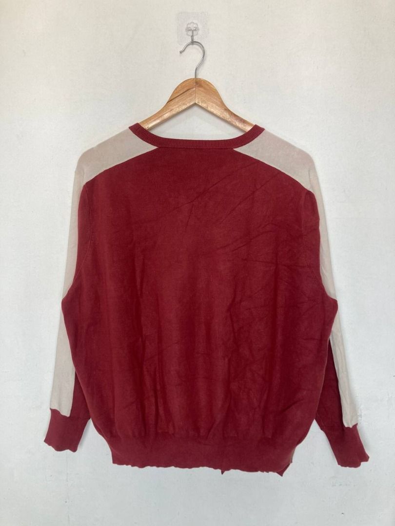 Atsuro Tayama Geometric Abstract Sweatshirt (Category: Others Tops) located in Quezon City. Submitted by stylenpick (Listing ID 1445226031, Image 2). Description: Brand: Atsuro Tayama Made in: China Year: Material: Viscose, Polyester Color: Red, ivory white, brown Marked size: 38 Sizing: Measurements (laid flat): Shoulders: 17" Sleeves: 20.5” Bust: 22” Waist: 20.5" Length: 24” Color rating: 8.5/10 Condition: 8.5/10 Flaws: minimal signs of usage.
