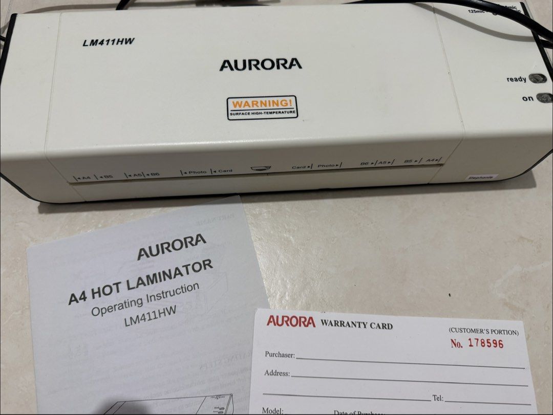 AURORA A4 Hot Laminator LM411HW488621656077783040