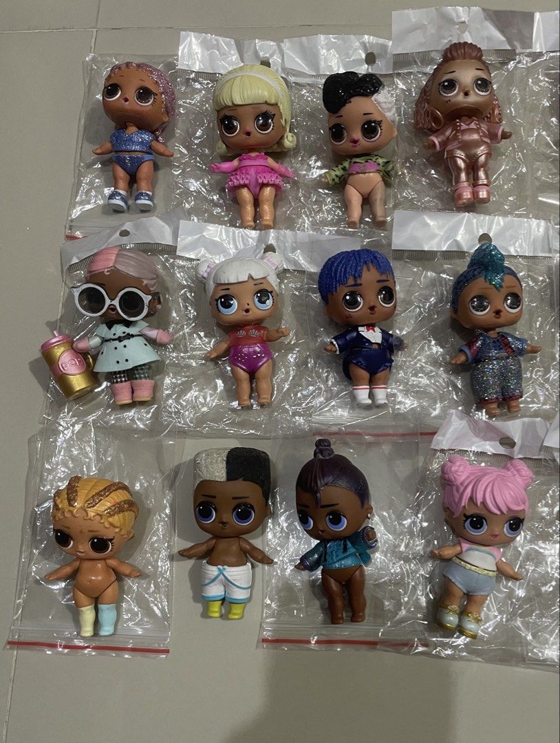 Authentic LOL Dolls Assorted Bundle (+ Freebie) (Category: Kids Toys) located in Manila. Submitted by prelovedpicksph (Listing ID 1445193620, Image 2). Description: - in good condition, minimal flaws - bundle contains 35 pcs of assorted LOL dolls from different series - includes authentic LOL storage/luggage case as a freebie (see pictures 6-7 for references) **sold as set only.