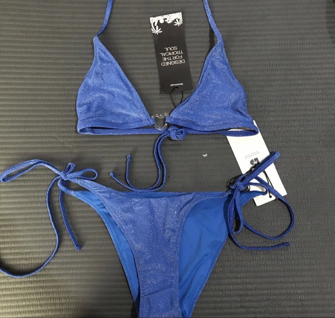 Blackbough Swim Blue Shimmery Triangle Bikini (Category: Bikinis & Swimsuits) located in Angeles City. Submitted by shopjules (Listing ID 1445128390, Image 1). Description: Used once for pics, size XS on tag .
