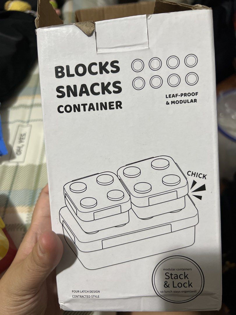 Blocks Snacks Container Leaf-Proof Modular Stack & Lock488436141760204801