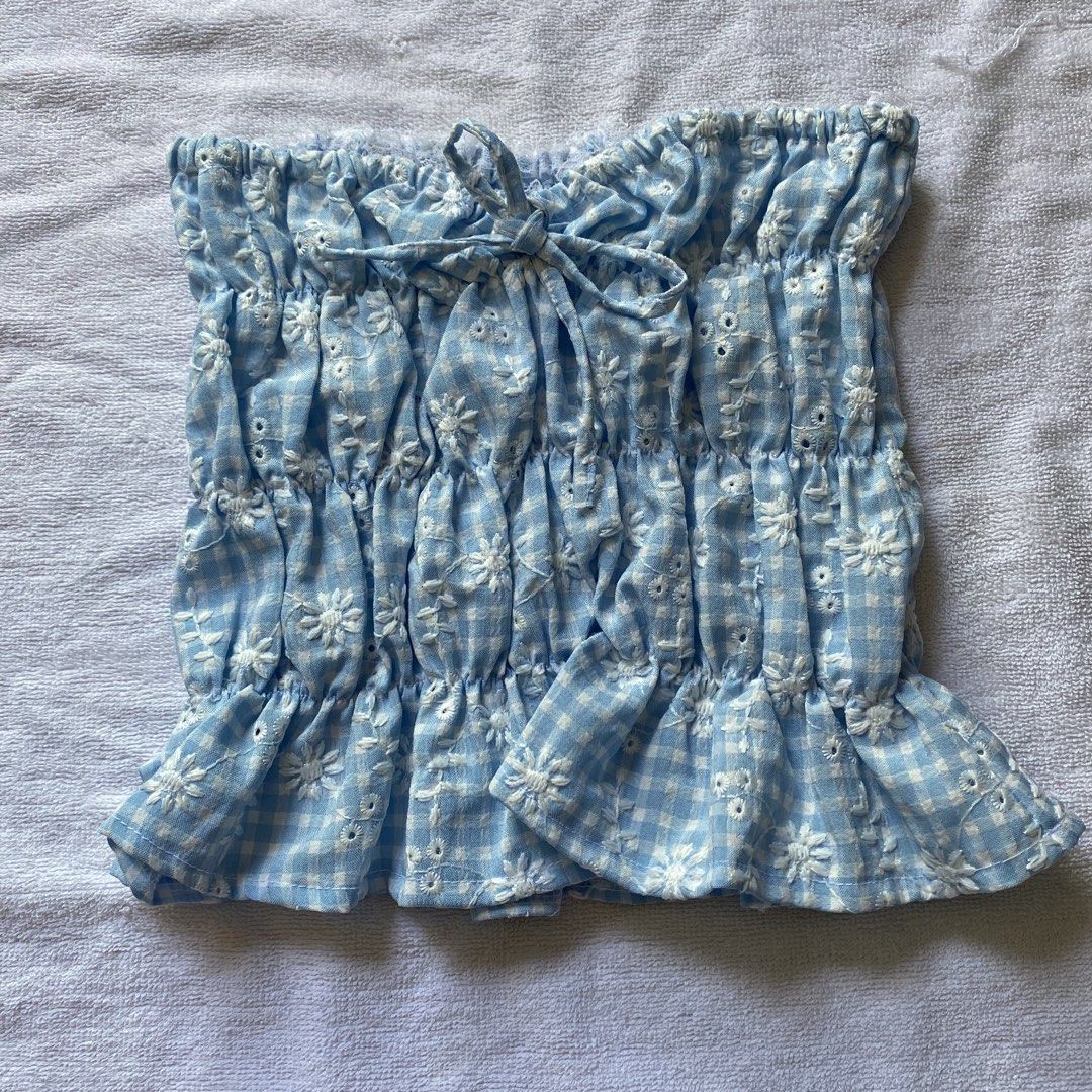 Blue Eyelet Top and Pants Set (Category: Sets or Coordinates) located in Taguig. Submitted by floatingpoints (Listing ID 1445139639, Image 2). Description: only used twice :) RFS: decluttering ! loc: taguig mod: lalamove/j&t mop: gcash.