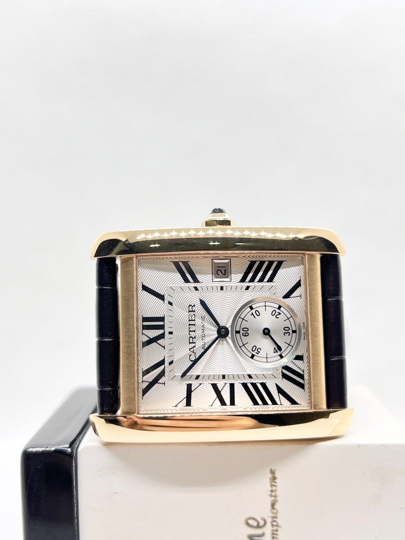 Brand New Cartier Tank MC W5330001 Silver Dial Automatic Rose Gold Casing Leather ( NOS, May 22 ) (Category: Watches) located in Singapore. Submitted by brightime (Listing ID 1445165936, Image 1). Description: Brand New Cartier Tank MC W5330001 Silver Dial Automatic Rose Gold Casing Leather ** Brand New ** ** New Old Stock ** Model : W5330001 Also known as : Tank MC Case size : 44mm X 34.3mm Dial : Silver Opaline Dial With Black Roman Numerals In