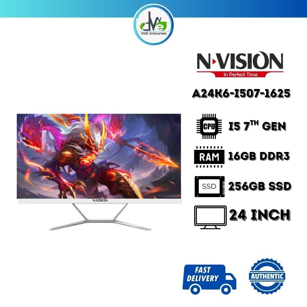 BRANDNEW NEW NVISION ALL IN ONE PC (Category: Desktops) located in Cavite. Submitted by donaldfranco1989 (Listing ID 1445071503, Image 3). Description: 24inch i5 7th Gen 256GB SSD 60Hz.