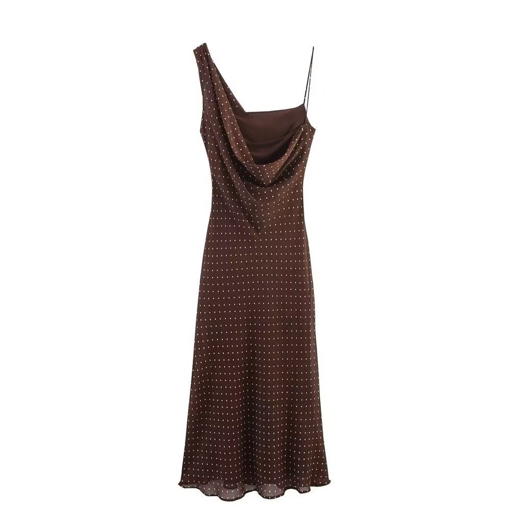 Brown & Polkadots Dress (Category: Dresses) located in Floridablanca. Submitted by declutterationism (Listing ID 1445114272, Image 2). Description: wore once!!! selling it low na lang size small :).