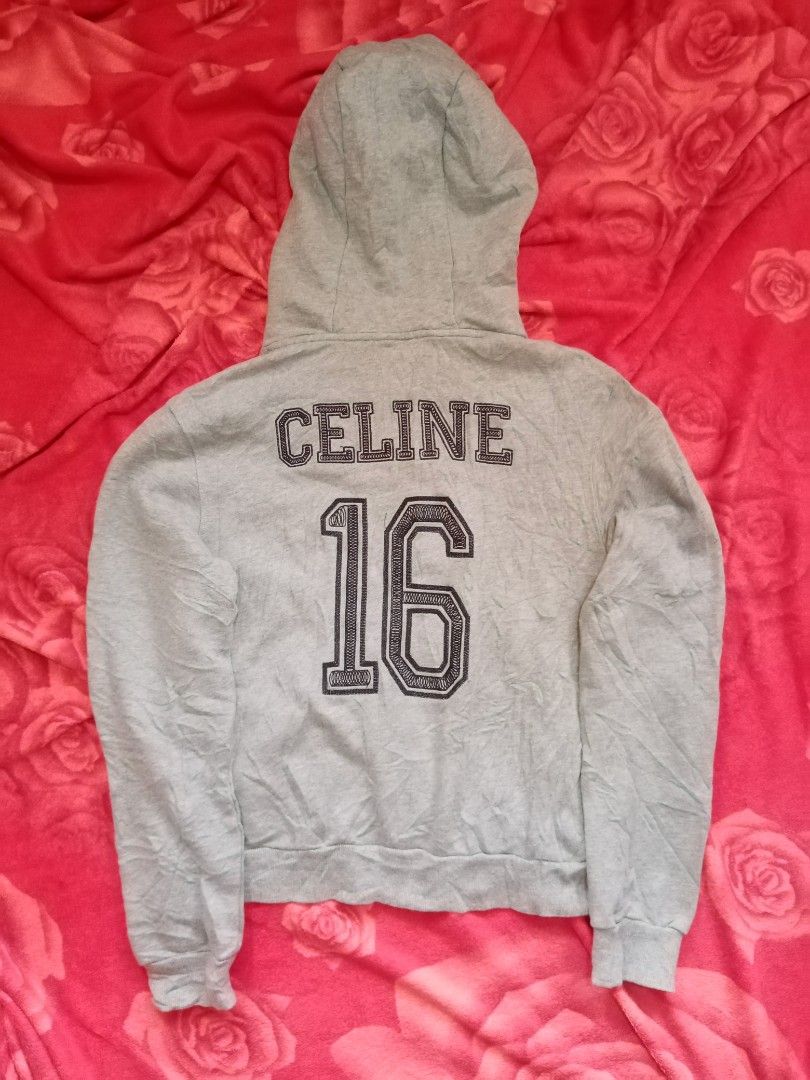CELINE PARIS Grey Hoodie "16" Logo (Category: Hoodies) located in Danao, Cebu. Submitted by althethrifter (Listing ID 1445069880, Image 2). Description: - Grey CELINE PARIS hoodie - "16" logo on front and back - Made in Italy - 100% Cotton - Size: Medium (M) -Dimension 20x23 - Care: Hand wash cold recommended - Perfect for casual wear .
