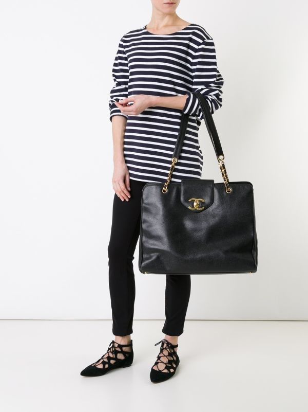 Chanel Vintage Supermodel' tote bag (Category: Tote Bags) located in Puerto Princesa. Submitted by jercksthriftph (Listing ID 1445234187, Image 1). Description: Vintage Chanel Supermodel' tote Very Good Condition , beed cleaning item is thrifted/ukay.