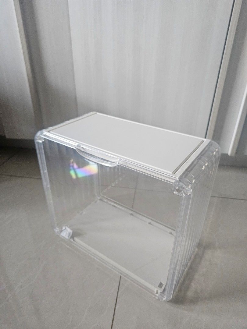 Clear Stackable Storage Boxes with Lids (Category: Storage Boxes & Baskets) located in Singapore. Submitted by happyhobbies (Listing ID 1445113318, Image 2). Description: - 3 Set of clear storage boxes(plastic) - Stackable design for efficient storage - size (each box) : about 17cm x 20cm x 33cm (height) - Each box comes with a lid - $7 each, set of 3 bozes for $20 - Ideal for organizing shoes, accessories, and small items - Transparent body allo