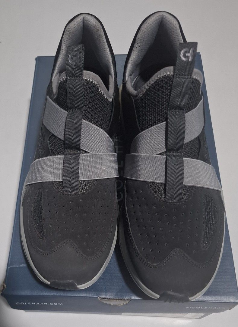 Cole Haan OG Quadstar Monk Sneakers (Category: Sneakers) located in Makati City. Submitted by decluttermp (Listing ID 1445220427, Image 1). Description: Size: US10 Color: Black In very good condition 9.5/10 Used with care No heel drags With original box Selling for only Php 5,900 Original price: Php 12,995.