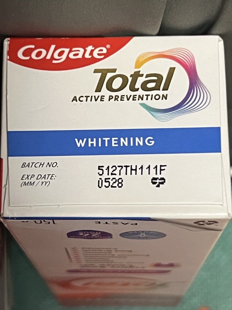 Colgate Toothpaste (Category: Oral Care) located in Singapore. Submitted by iloveminseok (Listing ID 1445227149, Image 3). Description: Brand new in box, expiry as shown Value Pack has 2 inside: $12 Whitening: $6 Allfor $16.