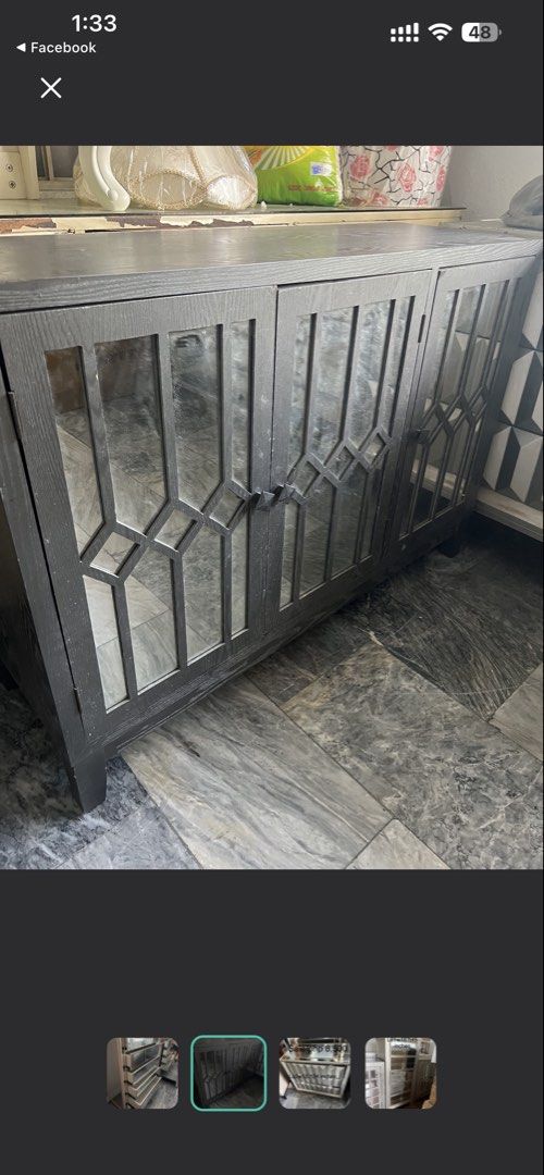 Console table (Category: Shelves, Cabinets & Racks) located in Quezon City. Submitted by 09759391559 (Listing ID 1445232366, Image 3). Description: Brandnew display sale 3500 Pwede cod or pickup nyo nlang dto sa bodega Pwede mag visit COD shipping fee shoulder by the buyer! .