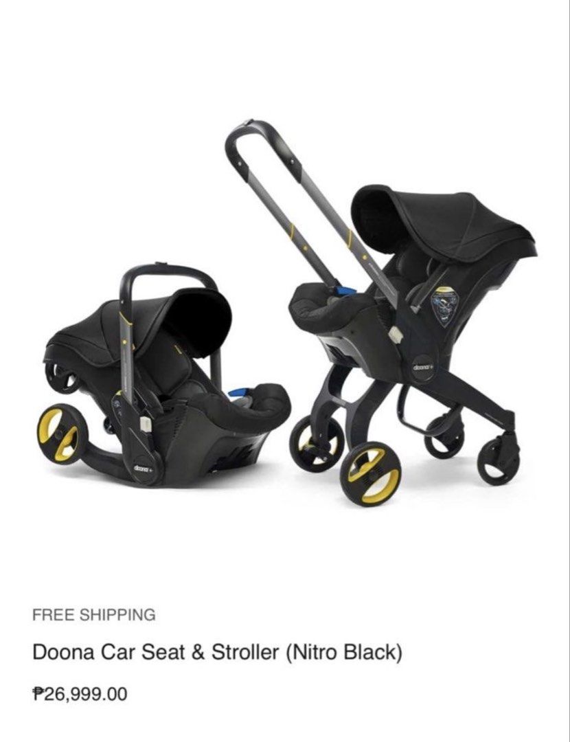 Doona Car Seat & Stroller (Nitro Black) (Category: Strollers) located in Cabanatuan. Submitted by krnlim (Listing ID 1445047272, Image 1). Description: - Doona Car Seat & Stroller Combo in Nitro Black - Effortless conversion from car seat to stroller in seconds - Ideal for travel and everyday outings - Lightweight and easy to transport.