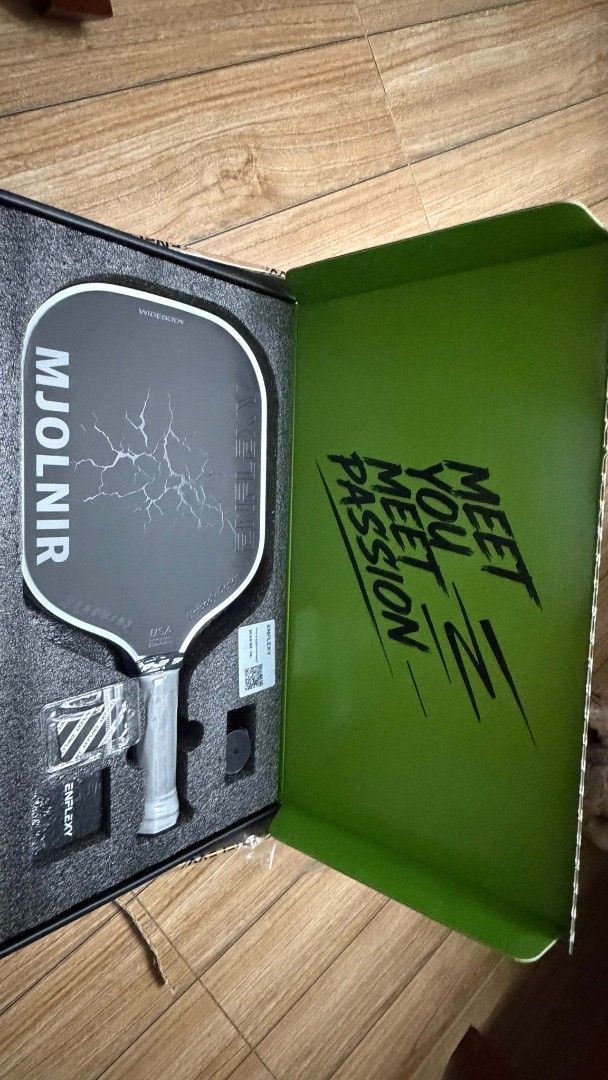 Enflexy, Wika, ATnew Pickle Ball Paddle (Category: Racket and Ball Sports) located in Rizal. Submitted by lperezjr03 (Listing ID 1445165779, Image 1). Description: New Paddles Wika Grows: 7500php - ❌ SOLD Atnew: 3500php Enflexy Mjolnir: 3500php All Authentic and can validate video calls if needed. Location Taytay Rizal 09171282364.