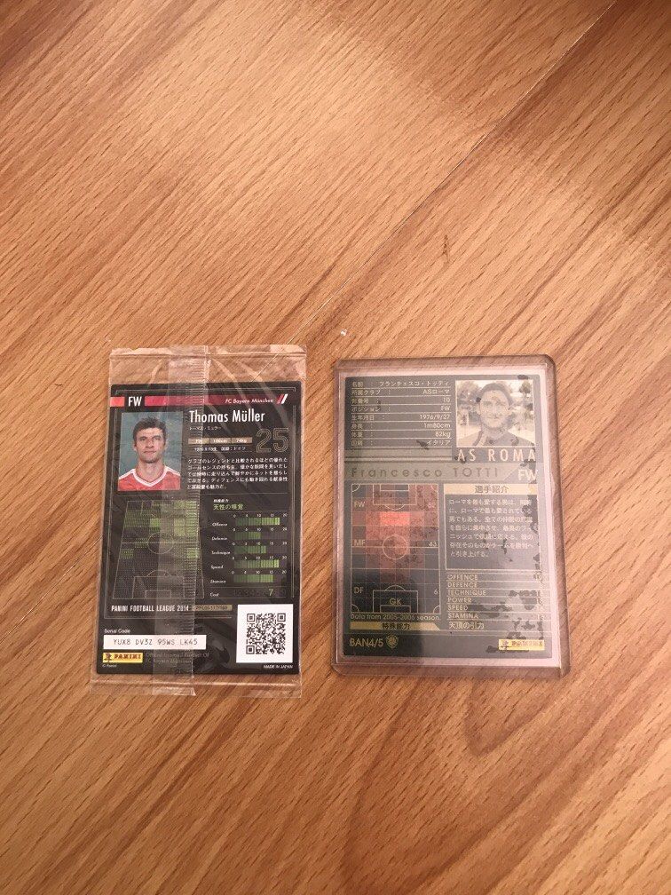 Football panini cards (Category: Raw Singles) located in Marikina City. Submitted by LoveLocalbyPAF (Listing ID 1445057520, Image 2). Description: In very good condition Take both for Php500.00.