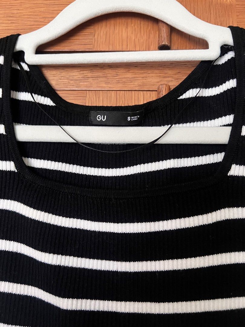 GU Striped Ribbed Tank Top Size S (Category: Sleeveless) located in Manila. Submitted by cheddarph (Listing ID 1445151140, Image 2). Description: .