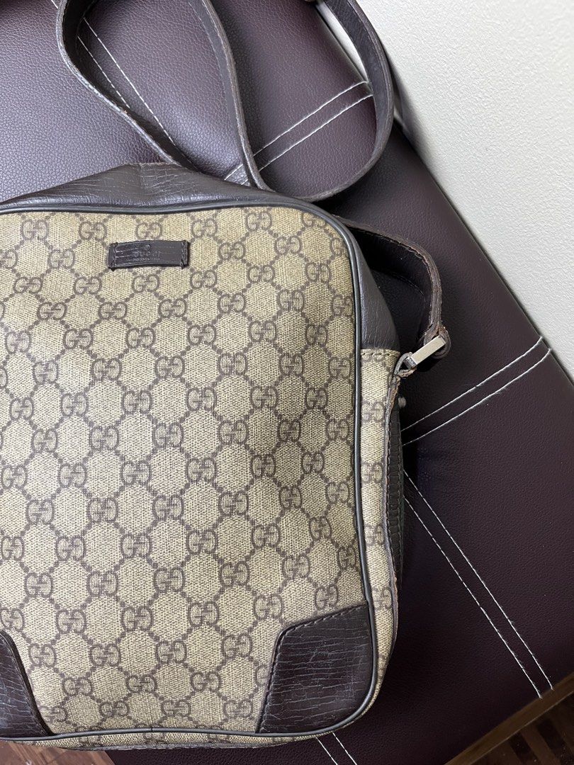 Gucci GG Supreme Web Crossbody Bag (Category: Luxury Bags & Wallets) located in Cabanatuan. Submitted by cabsygoods (Listing ID 1445182629, Image 2). Description: Gucci GG Supreme Web Crossbody Bag Very good condition Issue normal sign of usage Still presentable Dm to purchase! 📩.