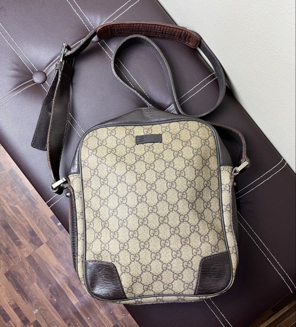 Gucci GG Supreme Web Crossbody Bag (Category: Luxury Bags & Wallets) located in Cabanatuan. Submitted by cabsygoods (Listing ID 1445182629, Image 1). Description: Gucci GG Supreme Web Crossbody Bag Very good condition Issue normal sign of usage Still presentable Dm to purchase! 📩.