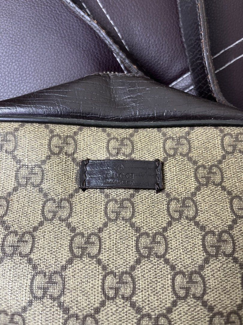 Gucci GG Supreme Web Crossbody Bag (Category: Luxury Bags & Wallets) located in Cabanatuan. Submitted by cabsygoods (Listing ID 1445182629, Image 3). Description: Gucci GG Supreme Web Crossbody Bag Very good condition Issue normal sign of usage Still presentable Dm to purchase! 📩.