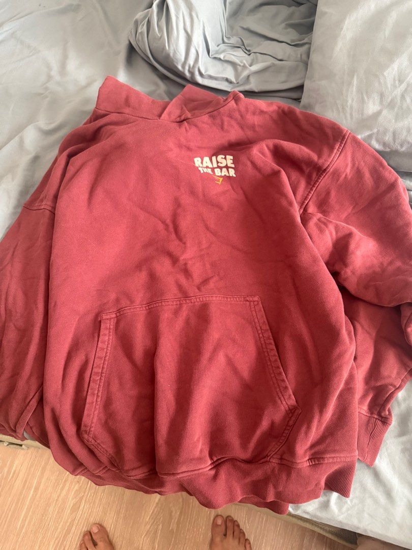 Gymshark Hoodie (Category: Coats, Jackets and Outerwear) located in Makati City. Submitted by rbdsar (Listing ID 1445096211, Image 1). Description: Gymshark Raise The Bar Hoodie Burgundy Brown Size S Like new SRP:Around 4k, selling for 1.2k only Meetup: Glorietta/ SM Makati.