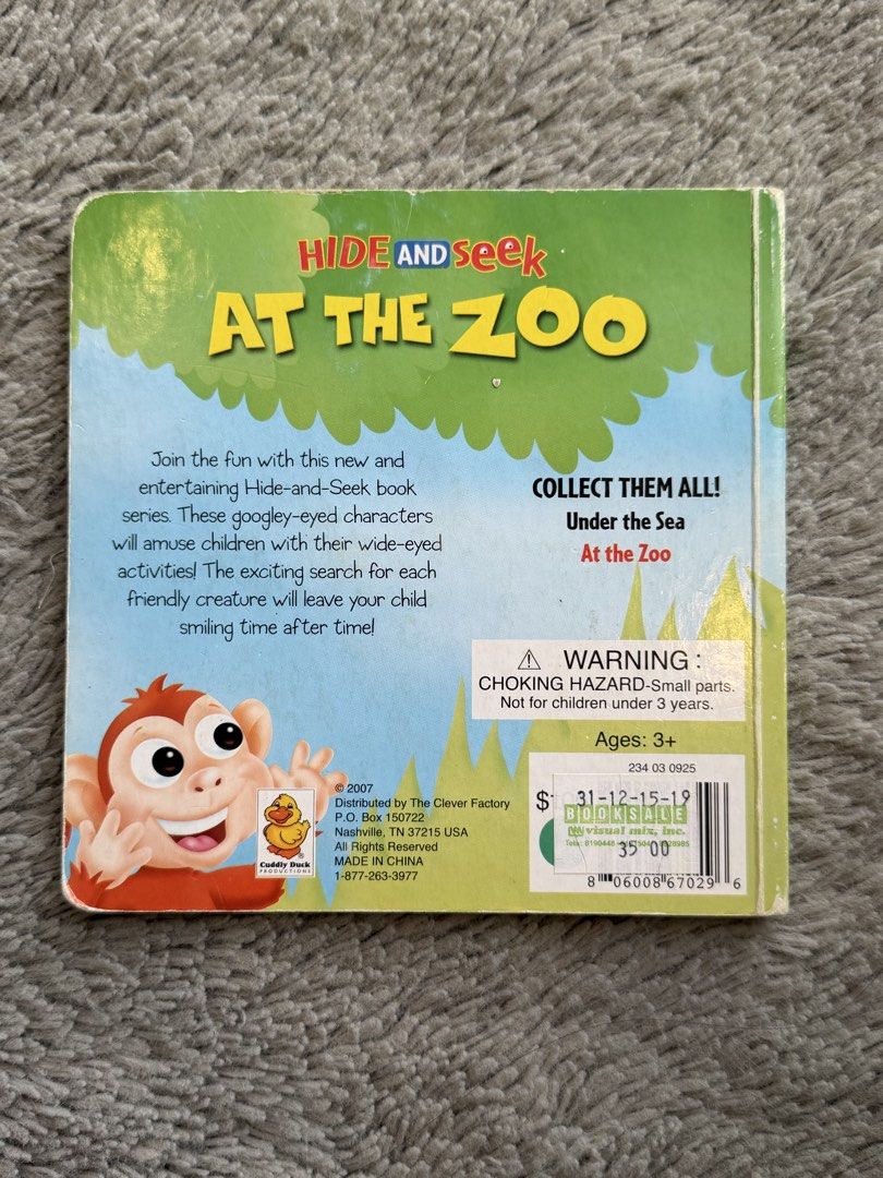 Hide and Seek Book - At the Zoo (Category: Children's Books) located in San Juan City. Submitted by knickscorner (Listing ID 1445162638, Image 3). Description: .