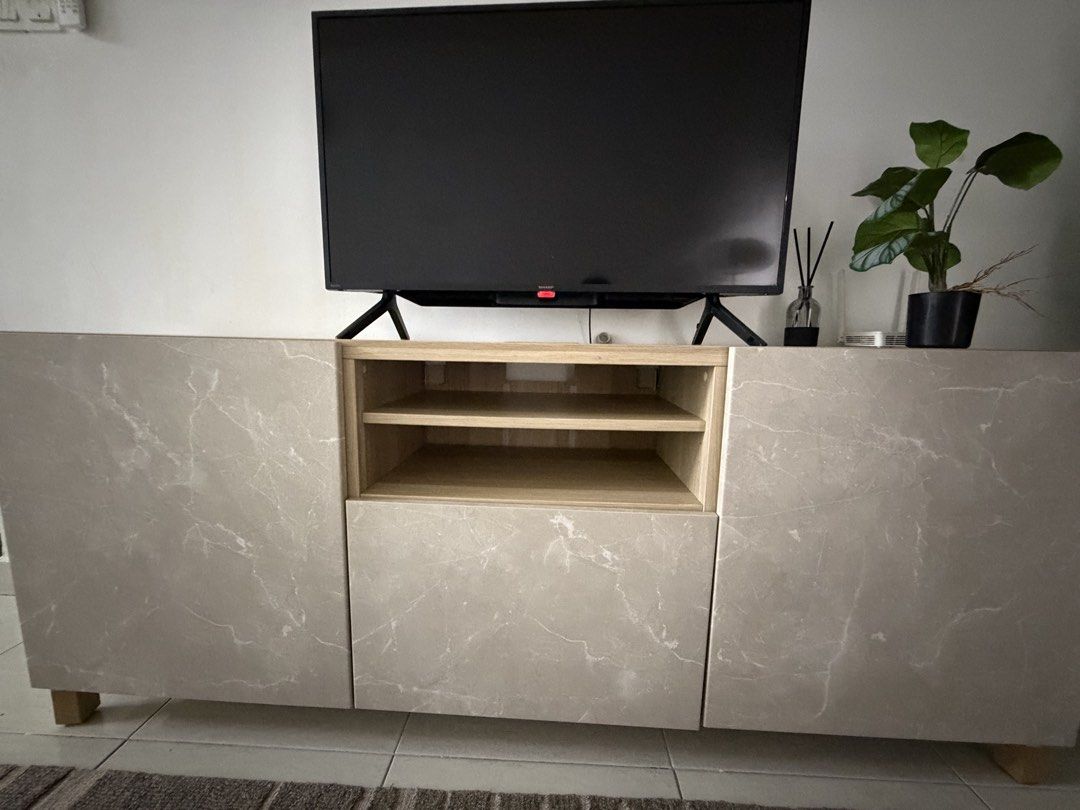 Ikea BESTA TV Cabinet (Category: TV Consoles) located in Kuala Lumpur. Submitted by nuraisyahshukri16-67788 (Listing ID 1445234534, Image 3). Description: Still new. Just use for 1 year.