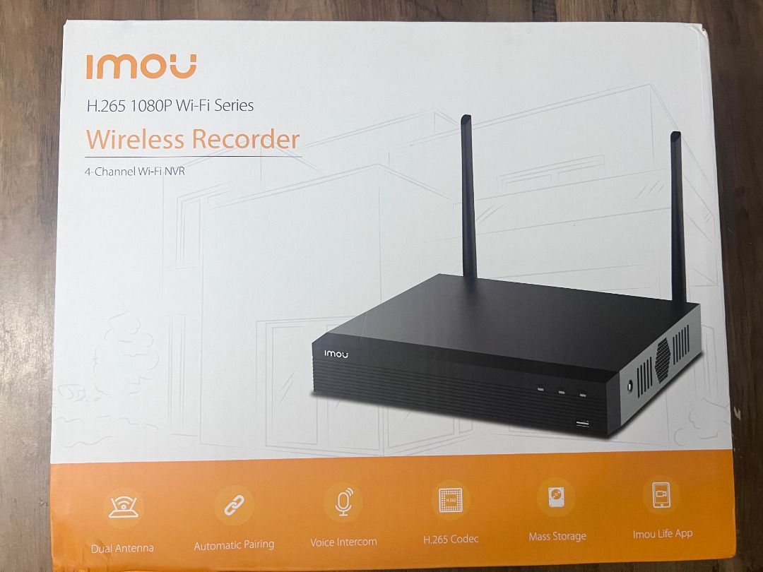 IMOU Wireless Recorder, 4 channels, 1080P Resolution, Two-way Talk (Category: Security Systems & CCTV Cameras) located in Marikina City. Submitted by mariefdv (Listing ID 1445106168, Image 1). Description: IMOU Wireless Recorder, 4 channels, 1080P Resolution, Two-way Talk Wireless Recorder (4-ch NVR) SPECS: 4 channels Video In, VGA/HDMI Video out, 1080p Resolution, H.265+ Video Compression FEATURES: Two-way Talk, Can store up to 8TB HDD Storage, 