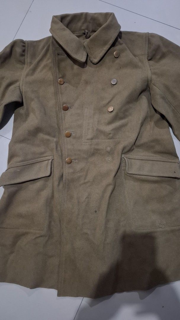 Japanese Imperial Greatcoat (Category: Coats, Jackets and Outerwear) located in Baguio. Submitted by thriftrot (Listing ID 1445231460, Image 3). Description: A very Rare piece A 1921 greatcoat kai 45 taisho 10 medium L35 W21 sholder 17.5 loc. baguio for serious collectors .