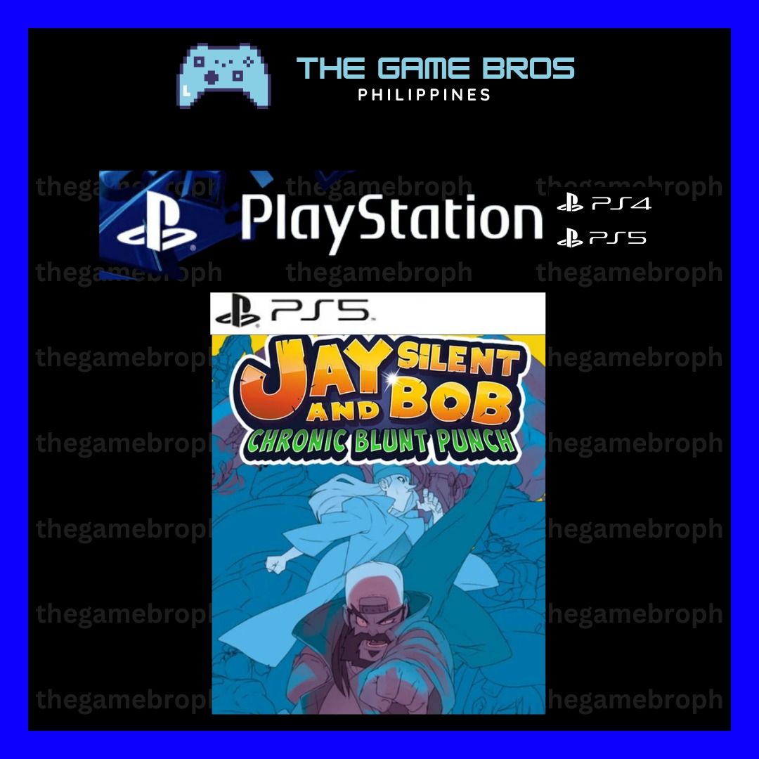 Jay and Silent Bob: Chronic Blunt Punch (PS5 Game)(Digital) (Category: PlayStation) located in Manila. Submitted by thegamebroph (Listing ID 1445166017, Image 1). Description: 🔥 FEATURES 🔥 ✅ 100% SAFE and LEGAL games bought from Playstation Store✅ ✅ 100% STABLE and RELIABLE !!! ✅ ✅ Not required to MODIFY your console ✅ ✅ Warranty provided✅ ✅ Instant Delivery*✅ ✅ Simple & Details Installation Guide Provided✅ ✅ 99% of all games available on PlayS