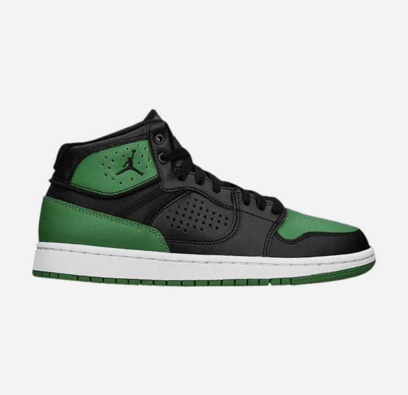 Jordan Access Black Aloe Verde! (Category: Sneakers) located in Subic. Submitted by studiogarments (Listing ID 1445128442, Image 1). Description: Jordan Access Black Aloe Verde Size: 11 on tag but fit to 10.5 -Twice ussed - High-top silhouette - Iconic Jumpman logo - Pristine Condition -Legit / Authentic! -No more box -Bought at 6k Plus from Nike store -RFS: Declutter ₱ 3,500 + Shipping Fee! Negotiable for sure buyer. PLEASE READ CAREFULLY! CLICK
